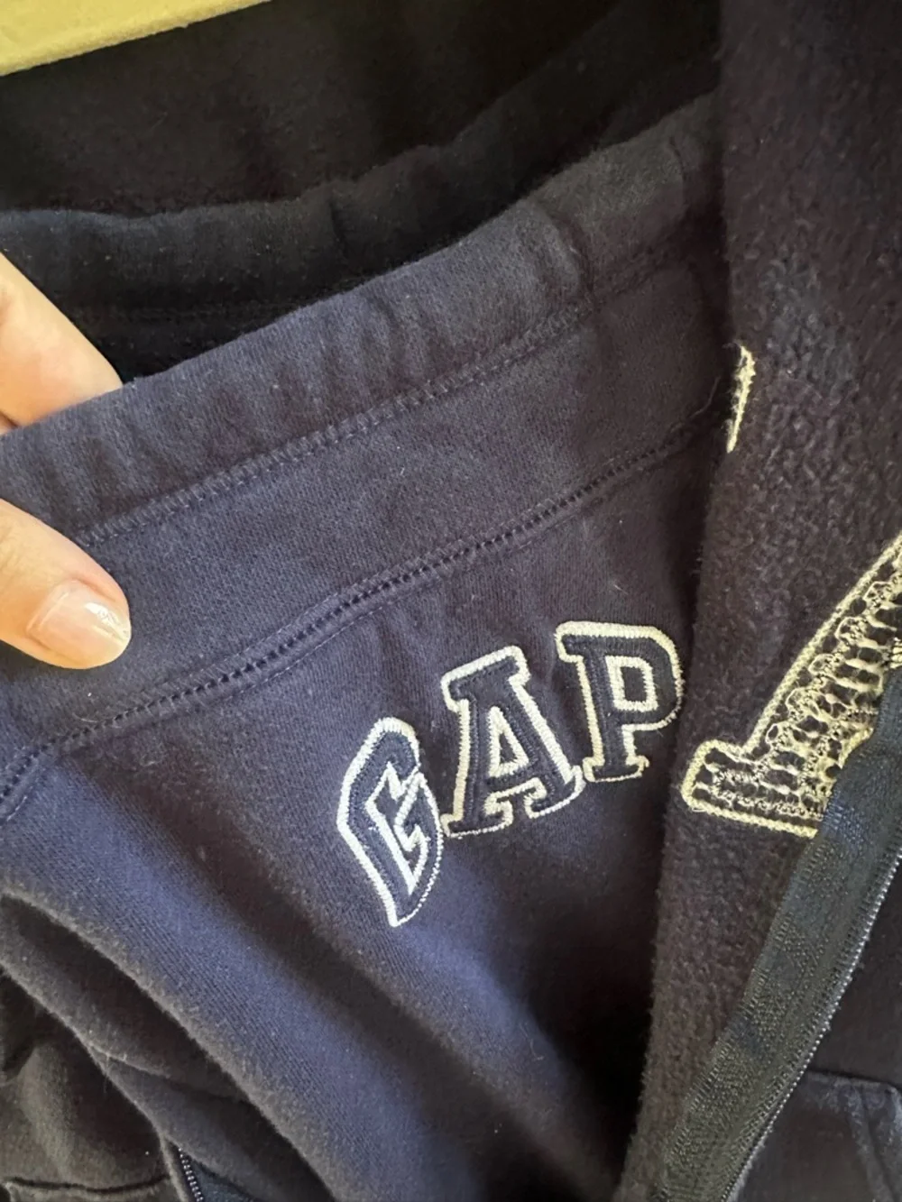 GAP Sweat Set Navy Blue Full-Zip Hoodie & Wide Sweat Pants - Picture 8 of 12